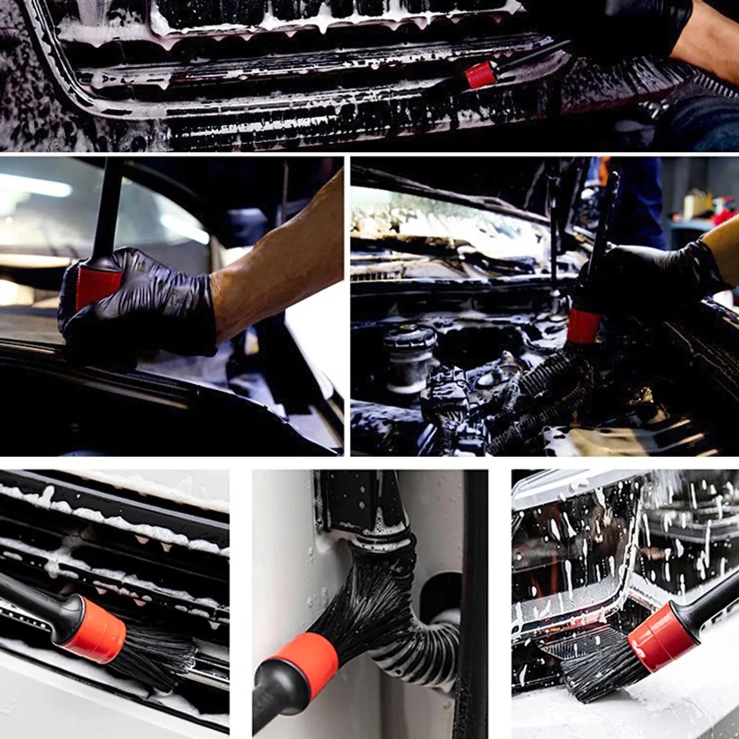 Car Interior Detailing Brush Kit - Set of 5 - QUARTER MILE